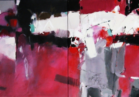 Günter Hähner: Ohne Titel, Acryl auf Leinwand, 70 x 100 cm, 2011