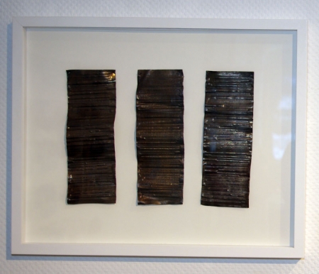 Mirjam Elburn: o.t., 2008, Blei gedruckt, 3-teilig, Einzelobjekt: ca. 9 x 23,5 cm