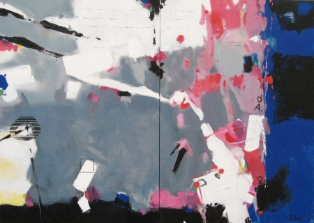 Günter Hähner: Ohne Titel, Acryl auf Leinwand, 90 x 140 cm, 2012 Günter Hähner: Ohne Titel, Acryl auf Leinwand, 90 x 140 cm, 2012