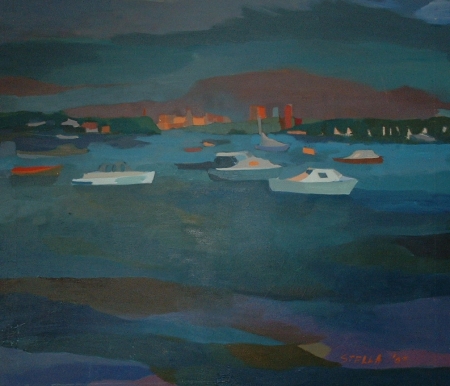 Stella Kown-Mockenhaupt: Sonnenuntergang, Eitempera, 89x94cm, 2001 Stella Kown-Mockenhaupt: Sonnenuntergang, Eitempera, 89x94cm, 2001