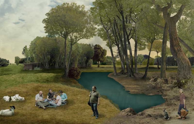 Marc Baruth: Der verlorene Sohn: Kühe, Hirtinnen und Entenjäger / The Prodigal Son: Cows, Shepardesses and Duck Hunters, lambda print, 125 x 188 cm, 2007