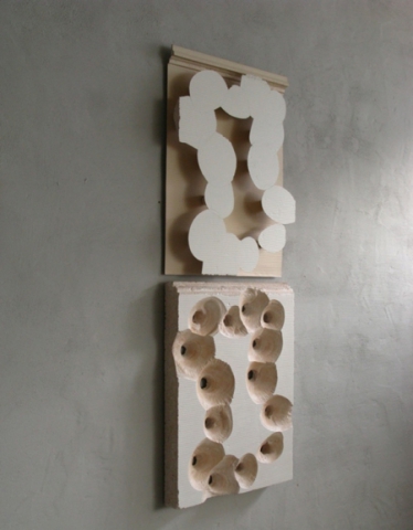 Dago Koblenzer: o.T. Hexenkreis, Hartschaum, Metal, Acryl, 170 x 60 x 9 cm, Relief, 2012 Dago Koblenzer: o.T. Hexenkreis, Hartschaum, Metal, Acryl, 170 x 60 x 9 cm, Relief, 2012