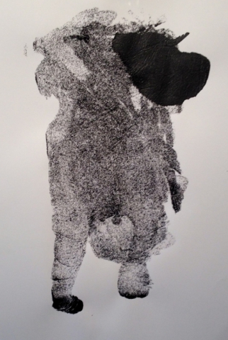 Michael Schumann aus der Serie tutto macchia 2, Acryl auf Papier, 48x33, 2014