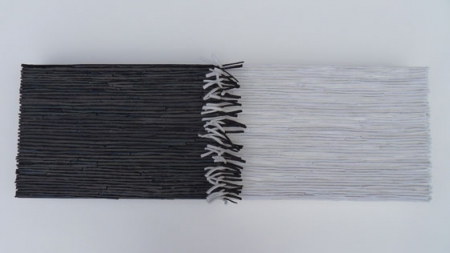 Petra Oberhaeuser, o.T. Gummi, Filz, 30 x 90 cm, 2011 Petra Oberhaeuser, o.T. Gummi, Filz, 30 x 90 cm, 2011