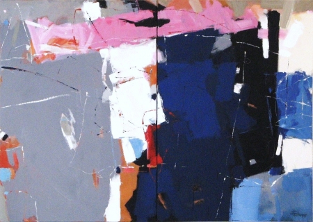 Günter Hähner: Ohne Titel, Acryl auf Leinwand, 90 x 140 cm, 2011 Günter Hähner: Ohne Titel, Acryl auf Leinwand, 90 x 140 cm, 2011