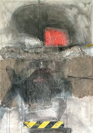 Marc Babenschneider: COLL2014009, Mischtechnik auf Leinwand, 70 x 100 cm, 2014 Marc Babenschneider: COLL2014009, Mischtechnik auf Leinwand, 70 x 100 cm, 2014