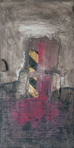 Marc Babenschneider: COLL010512, Collage auf Leinwand, 40 x 80 cm, 2012 Marc Babenschneider: COLL010512, Collage auf Leinwand, 40 x 80 cm, 2012