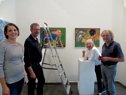 Das Aufbauteam macht Pause